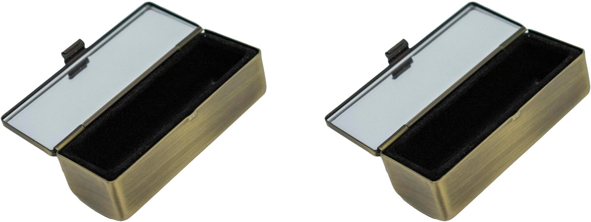 Stephanie Imports Set of 2 Rectangular Vintage Lipstick Cases With Glass Mirror (Leopard Print) Beauty & Personal Care Stephanie Imports