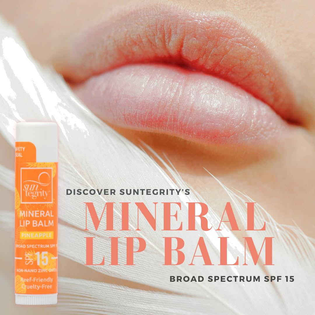 Suntegrity Mineral Lip Balm SPF 15 - Pineapple Beauty and Personal Care Suntegrity