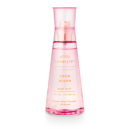 Good Chemistry Coco Blush Body Mist 5 fl oz - Light, Tropical, Fresh Spray with Coconut Water, Pineapple, & Driftwood - Carefree, Clean & Vegan Beauty & Personal Care Good Chemistry
