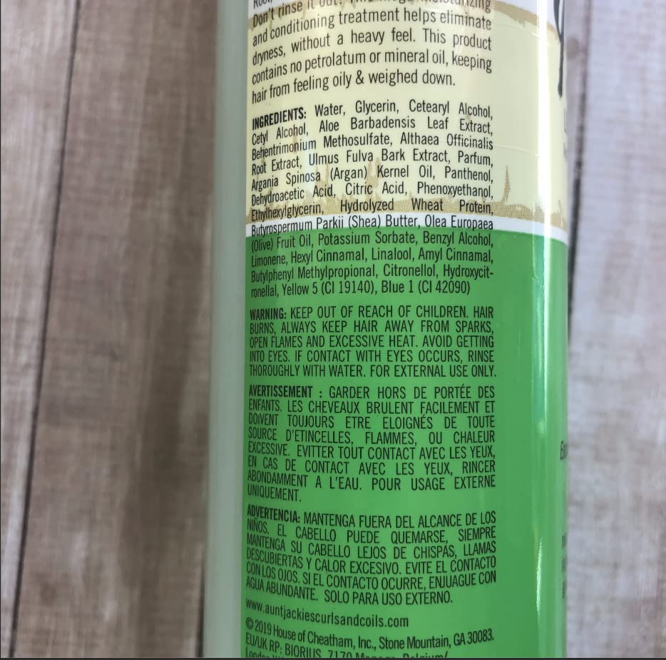 Aunt Jackie's Quench Moisture Intensive Leave-in Conditioner, Shea butter & Olive Oil, 8 Fl.Oz - Pack of 3