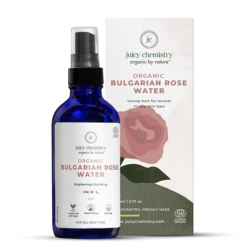 Juicy Chemistry - Certified Organic 100% Natural Toner Mist w/Bulgarian Rose Water for Normal to Oily Skin (110ml) Beauty & Personal Care Juicy Chemistry