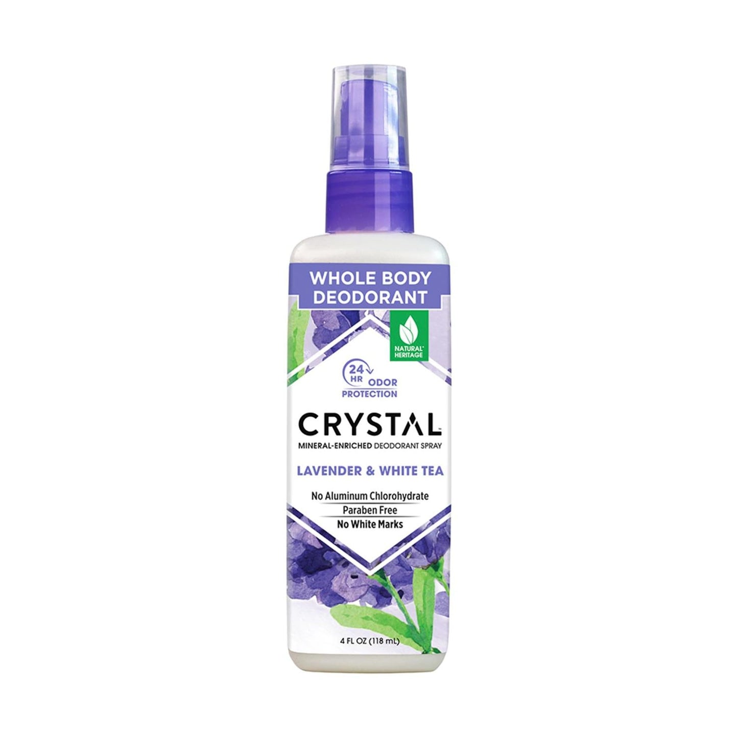 Crystal Essence Mineral Deodorant Body Spray Lavendar & White Tea, All Over Body Deodorant, 4 oz Beauty and Personal Care Crystal Essence
