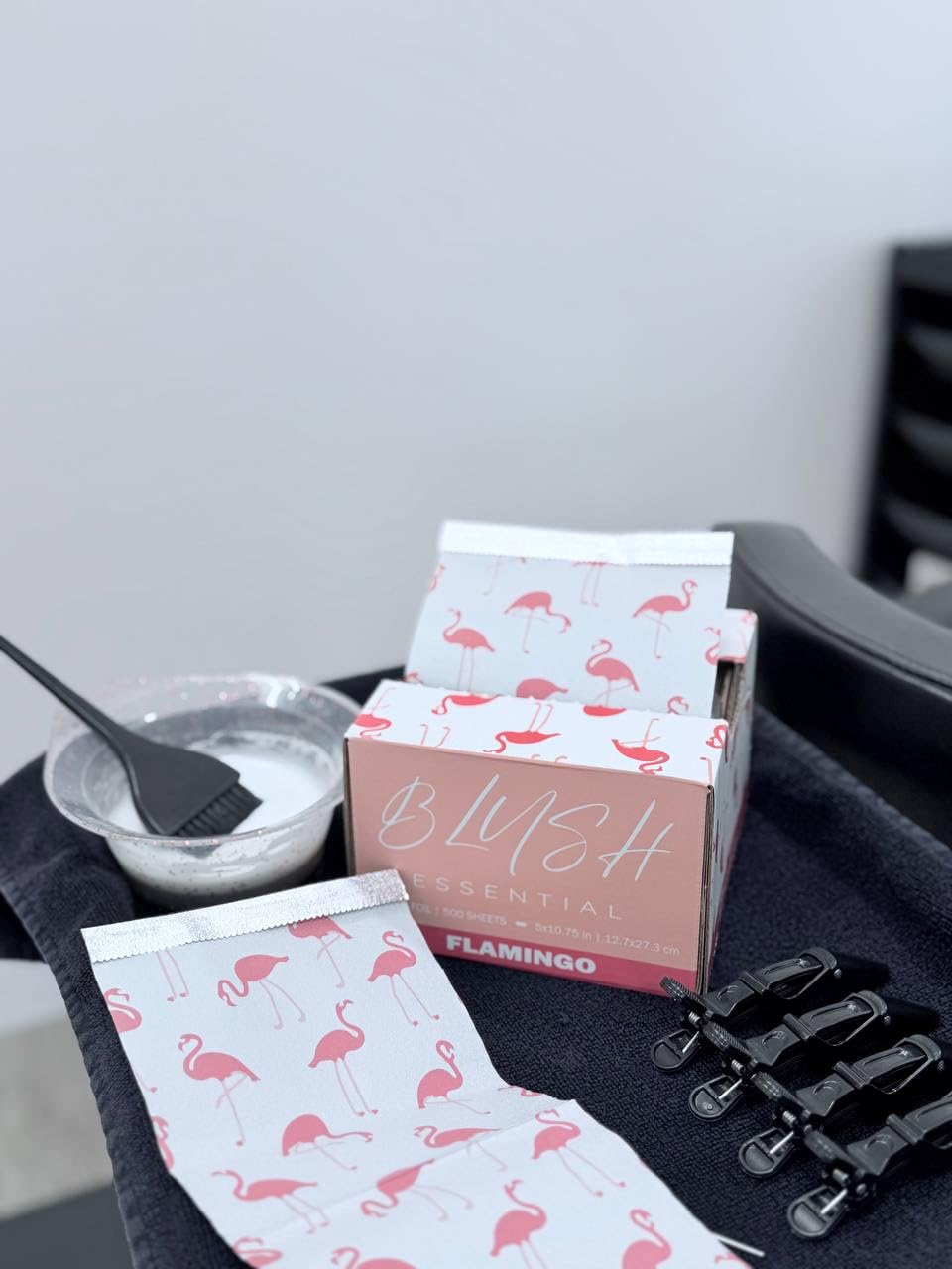 Flamingo Design Hair Salon Pop Up Foils, Aluminum Foil Sheets for Highlighting and Coloring, Salon Hair Foils, 5"x10.75", 500 Foil Sheets Beauty & Personal Care Blush Essentials