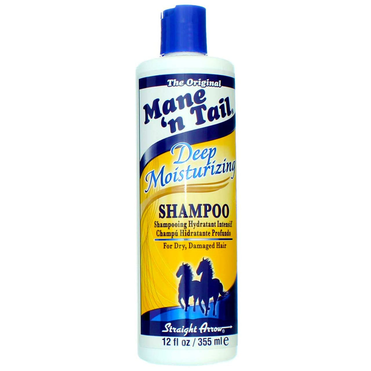 Mane'n Tail Deep Moisturizing Shampoo for Dry, Damaged Hair 12 oz (Pack of 4)