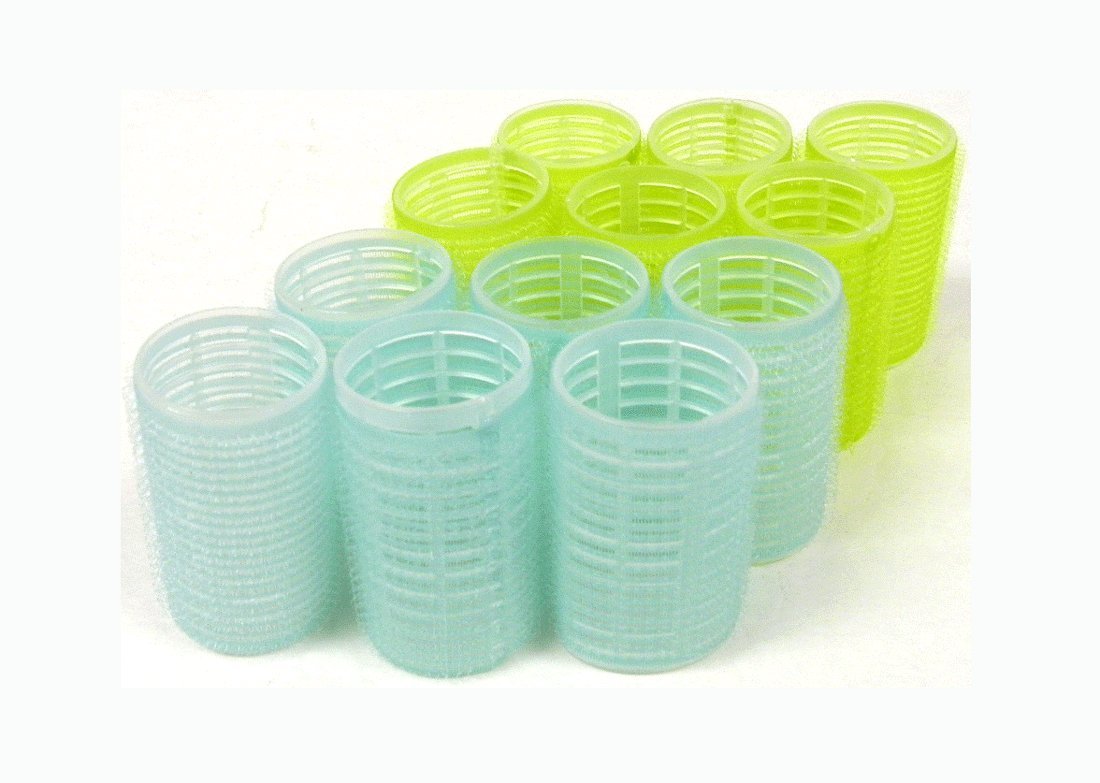 Large Self-Grip Hair Roller Assorted Colors (Pink, Yellow, Blue, Green) (Large) Beauty & Personal Care THE UM24