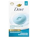 Dove Beauty Bar Soap Antibacterial Care 6 Count For Clean, Moisturized Skin, Removes Bacteria 3.75 oz Beauty & Personal Care Dove