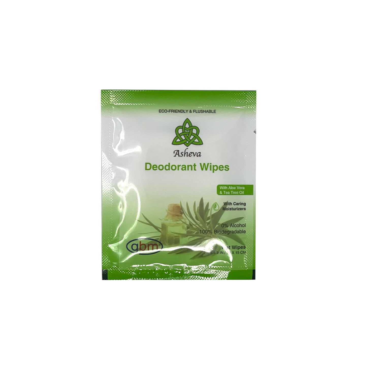 Asheva - Individually Packaged Deodorant Wipes - Box of 15 Wipes (Tea Tree) Beauty and Personal Care GBM