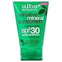 Alba Botanica Sensitive Mineral Sunscreen Fragrance Free, SPF 30 4 oz (Pack Of 2) Beauty & Personal Care Alba Botanica