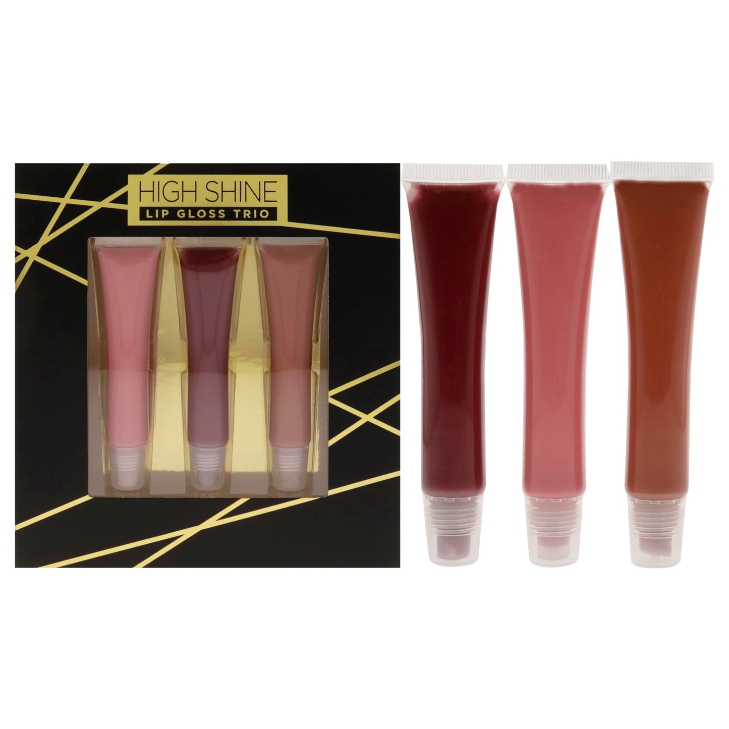 High Shine Lip Gloss Trio by Reaction Retail 3 x 0.54 oz Lip Gloss Beauty & Personal Care Reaction Retail