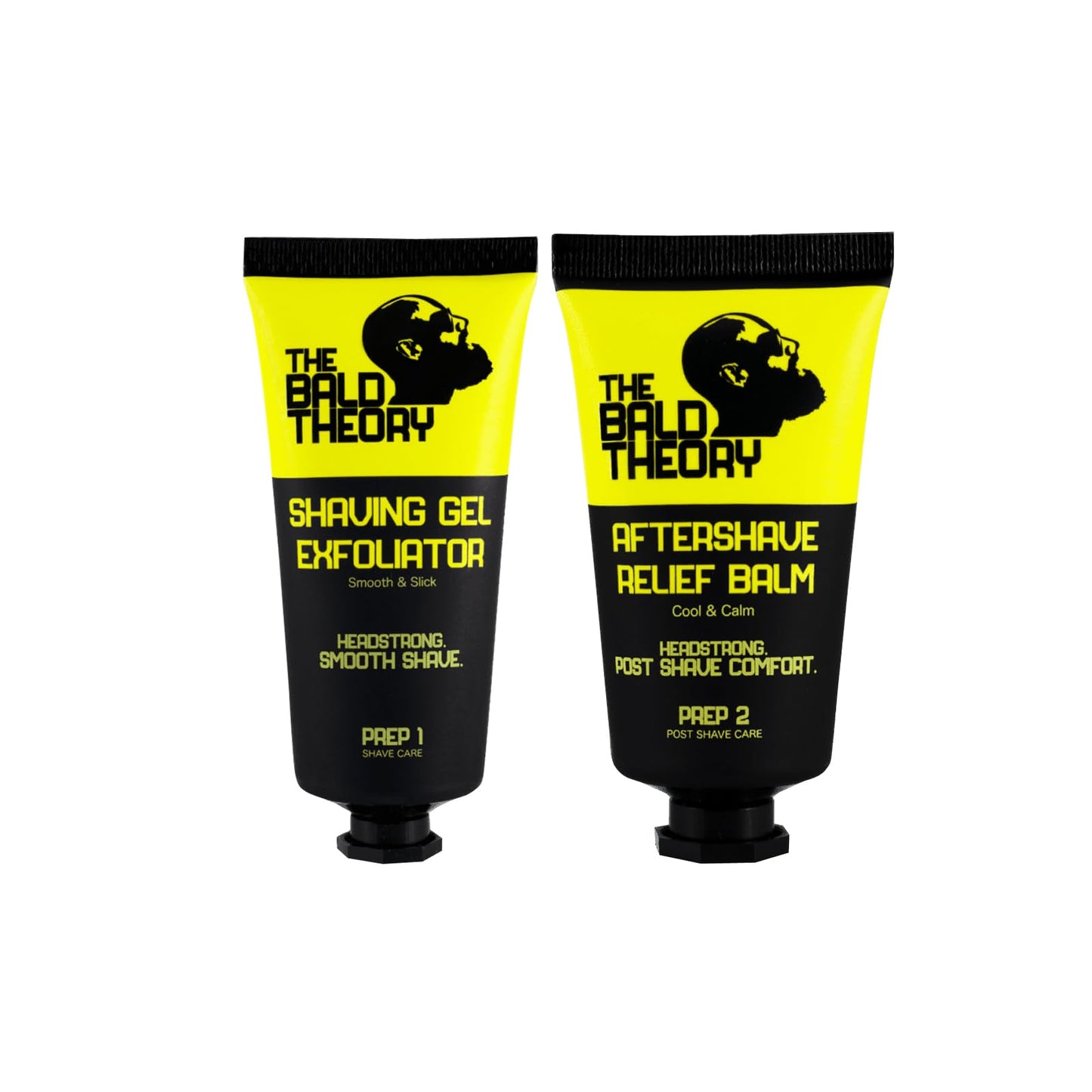 The Bald Theory Men’s Premium Shave Kit - Complete Shaving Gel & Aftershave Balm Duo with Aloe, Hyaluronic Acid & Tea Tree Oil Beauty and Personal Care The Bald Theory