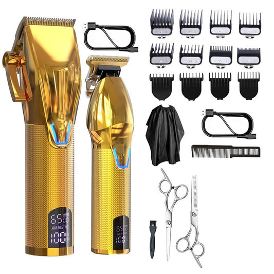 GLESVOWIO Hair Clippers for Men 2 PCS Professional Hair Clipper Haircuter Men's Barber Beard Trimmer Rechargeable Hair Cutting Machine Hair Trimmer Beauty and Personal Care GLESVOWIO