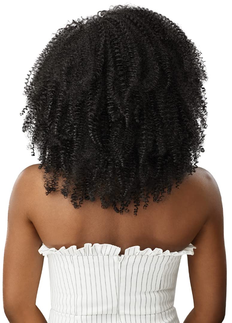 Outre Big Beautiful Hair Clip-In - 9pcs - Springy Afro 10" (NATURAL BLACK)