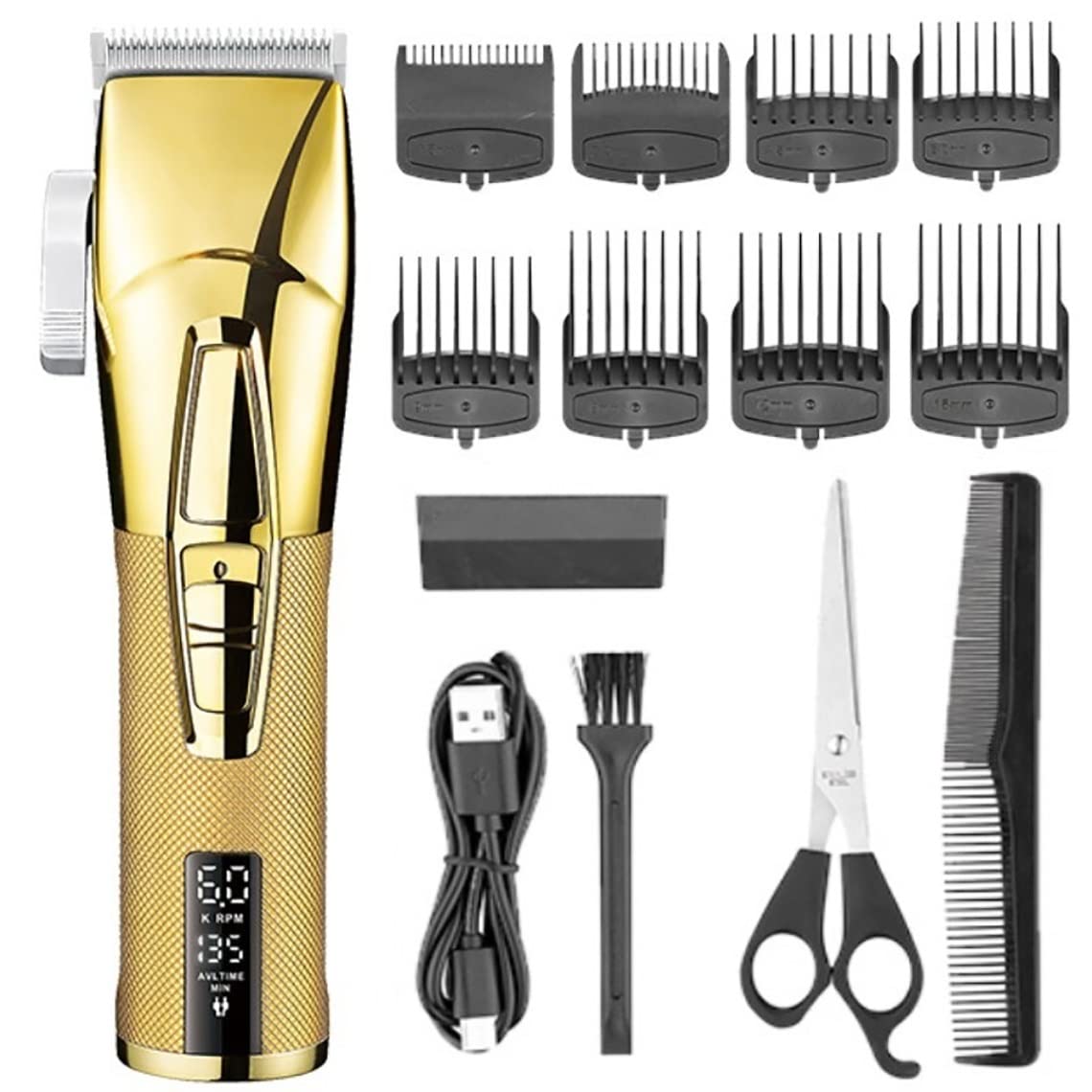 QDKVTNDJZ Barber Scissors Hair Clippers for Men, Electric Cutting Machine Barbers Precision Cordless Fade Trimmer Beauty and Personal Care QDKVTNDJZ