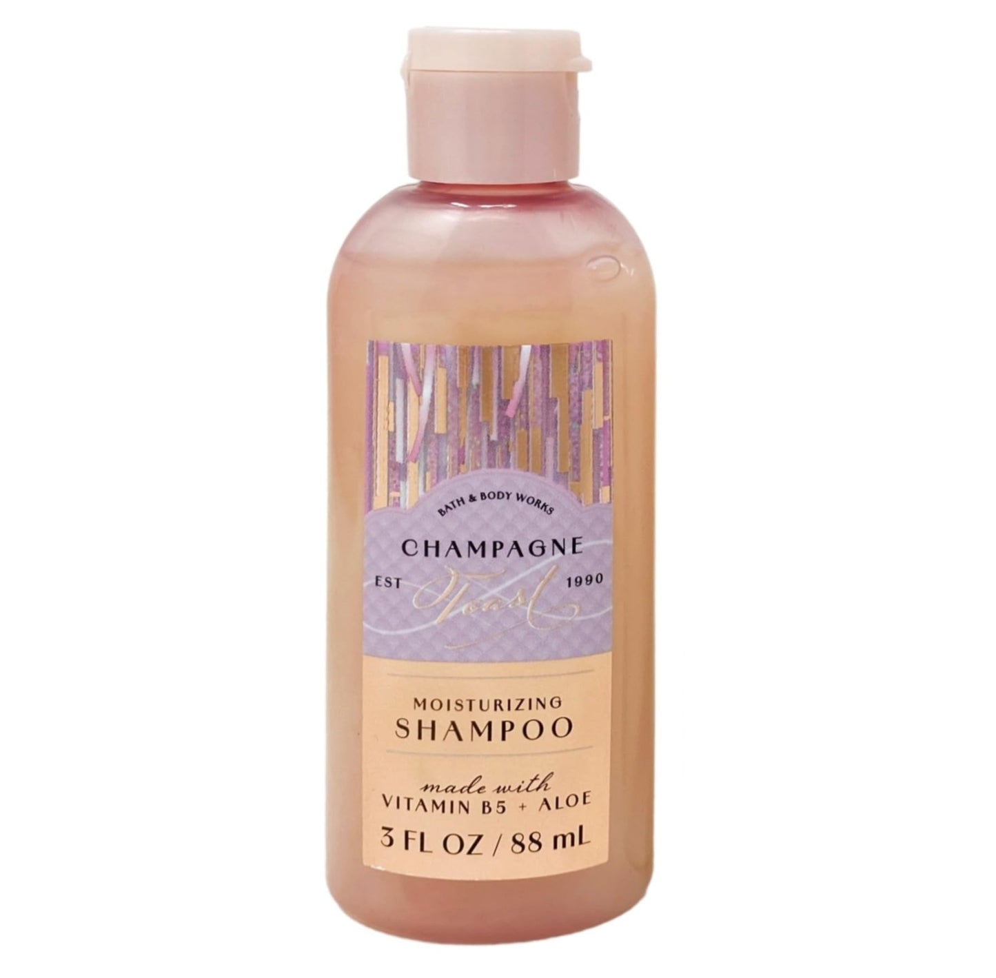 Bath & Body Works Champagne Toast 2 Pack Mini Moisturizing Shampoo Bundle with a Natural Oats Sample Soap - Travel Size Beauty & Personal Care Bath & Body Works