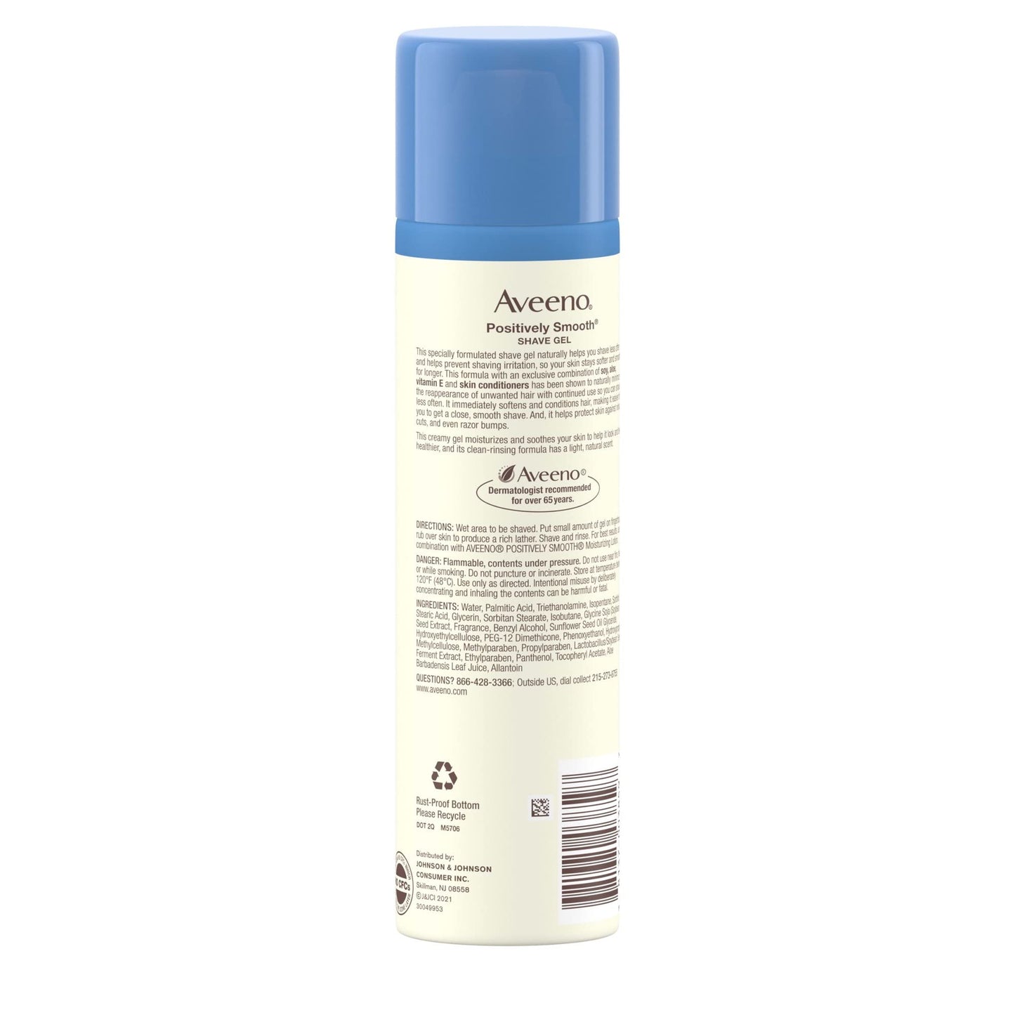 Aveeno Active Naturals Positively Smooth Shave Gel, 7 Ounce - 24 per case. Beauty and Personal Care Aveeno