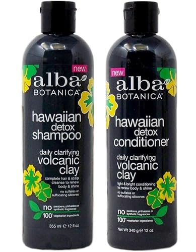 Alba Botanica Hawaiian Detox Daily Clarifying Shampoo and Conditioner Bundle, 12 Ounces Each Beauty & Personal Care Alba Botanica