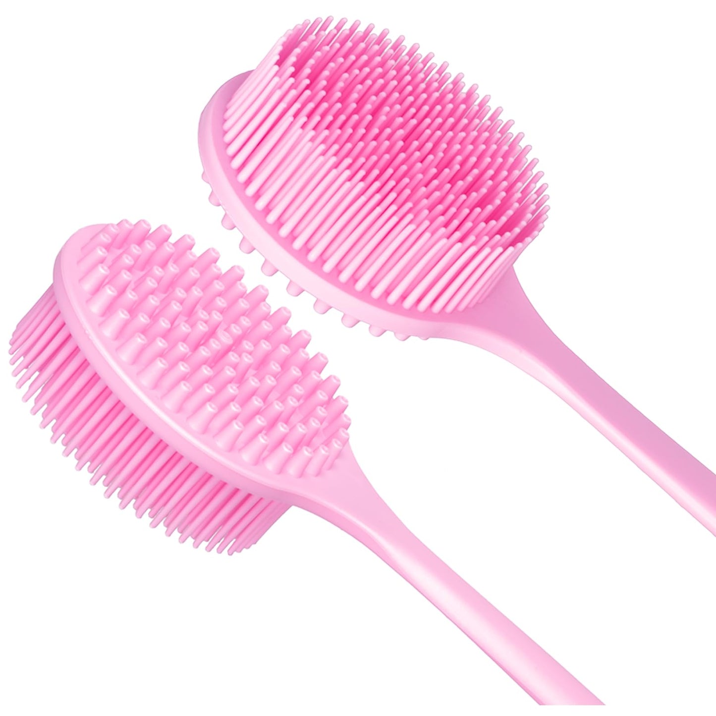 DNC Silicone Back Scrubber for Shower, Soft Bath Body Brush with Long Handle (Pink) Beauty & Personal Care DNC