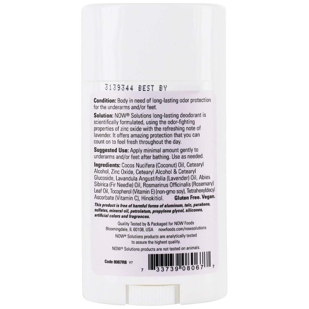 Now Foods Long Lasting Deodorant Stick - 2.2 oz 6 Pack Beauty and Personal Care NOW Foods