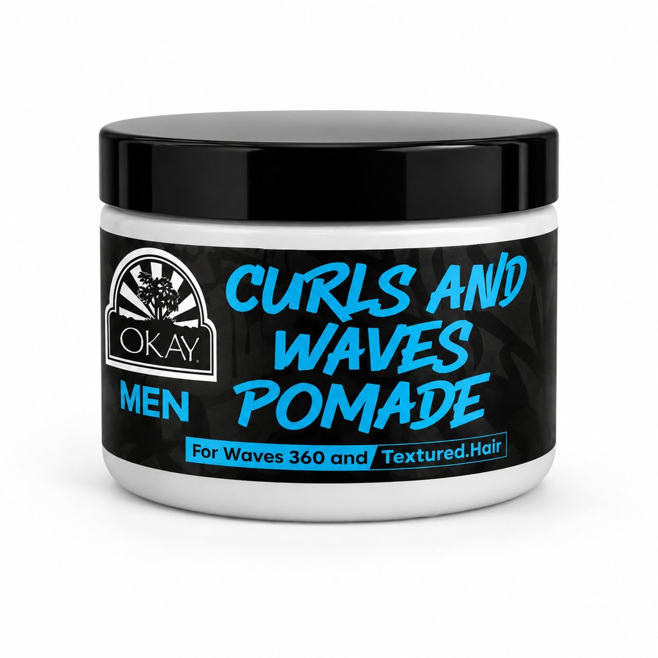 OKAY Men’s Curls & Waves Pomade 4 oz - Medium Hold Styling Pomade for Curly & Wavy Hair, Frizz Control, Moisturizing, Non-Greasy, Defines Texture Beauty & Personal Care OKAY