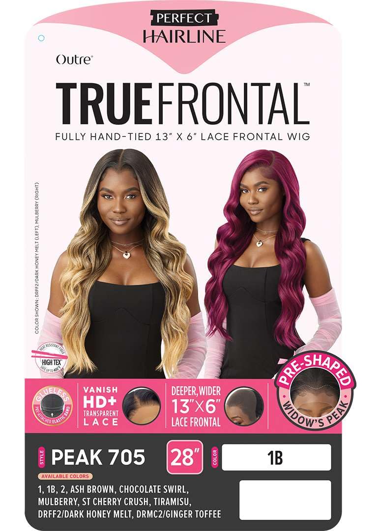 Outre Lace Front Wig - Perfect Hair Line 13X6 - True Frontal - Peak 705 (CHOCOLATE SWIRL)
