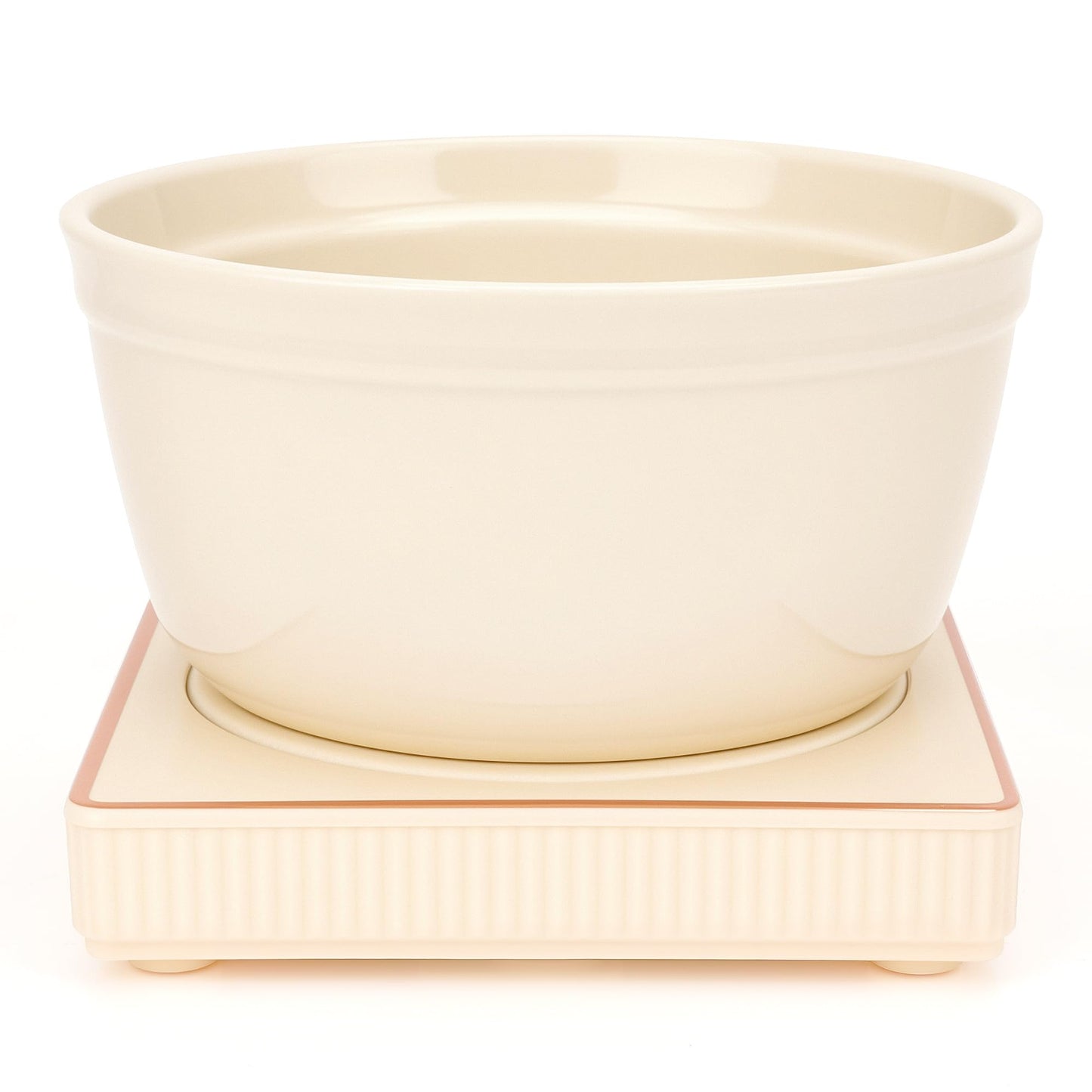 Linkidea Heated Shaving Soap Bowl for Men, Electric Shave Cream Warmer Maintains Warm Temperature, Wet Razor Shave Cream Bowl Accessories (Beige) Beauty and Personal Care Linkidea