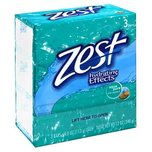 Zest 3 Bar Aqua Pure Soap, 4 oz Beauty & Personal Care Zest