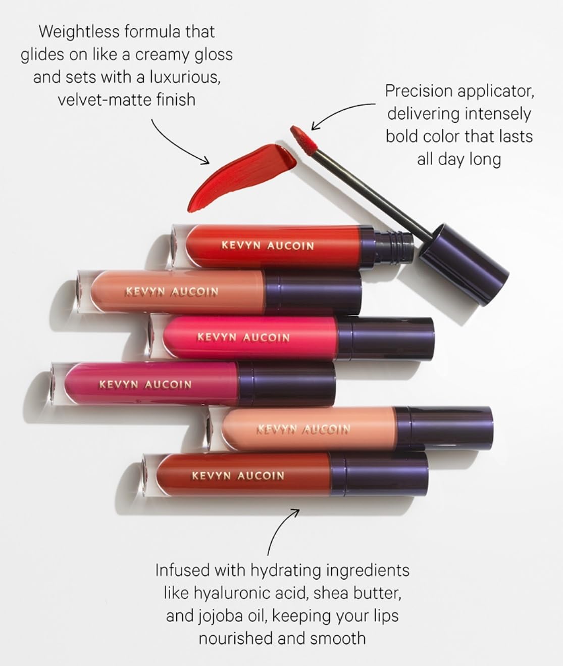 Kevyn Aucoin Velvet Lip Paint, Enchanting color: All-day matte lip color coverage. Smudge proof & rich pigments. Quick dry makeup, weightless formula Beauty & Personal Care Kevyn Aucoin
