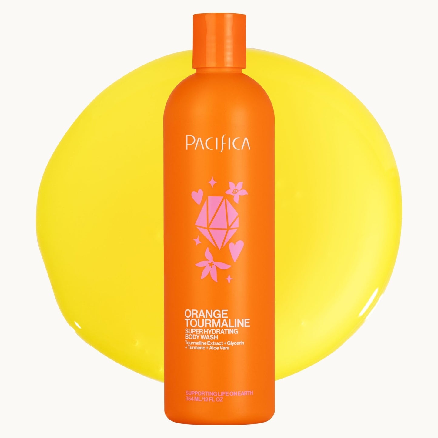 Pacifica Body Wash - Orange Tourmaline Super Hydrating Body Wash - Bath & Shower Gel - Clean Beauty, Vegan & Cruelty-Free Dermatologist Tested Beauty & Personal Care Pacifica