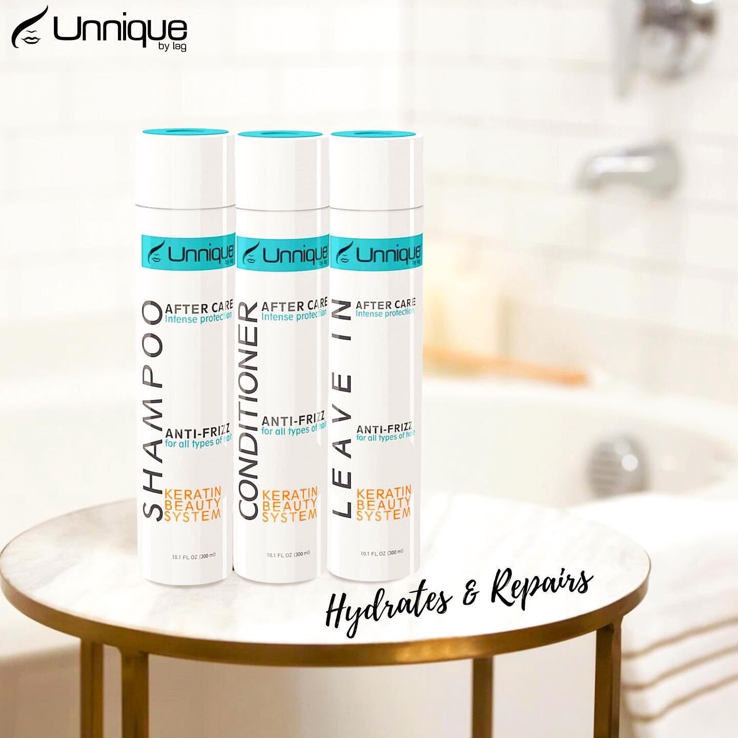 UNNIQUE KBS Hair Care Kit - Repairing Shampoo and Conditioner & Leave-in Treatment After Care Set for Keratin Treated Hair Beauty & Personal Care Unnique By Lag