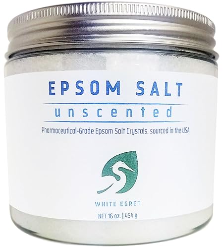 White Egret Pharmaceutical Grade Bath Epsom Salt, 16 Ounce Beauty & Personal Care White Egret
