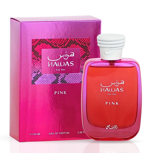 RASASI Hawas Pink For Her Eau de Parfum Spray 100ml (3.4 oz) - Floral Fruity Perfume for Women with Neroli, Vanilla, Cotton Candy & Marshmallow | Beauty & Personal Care RASASI