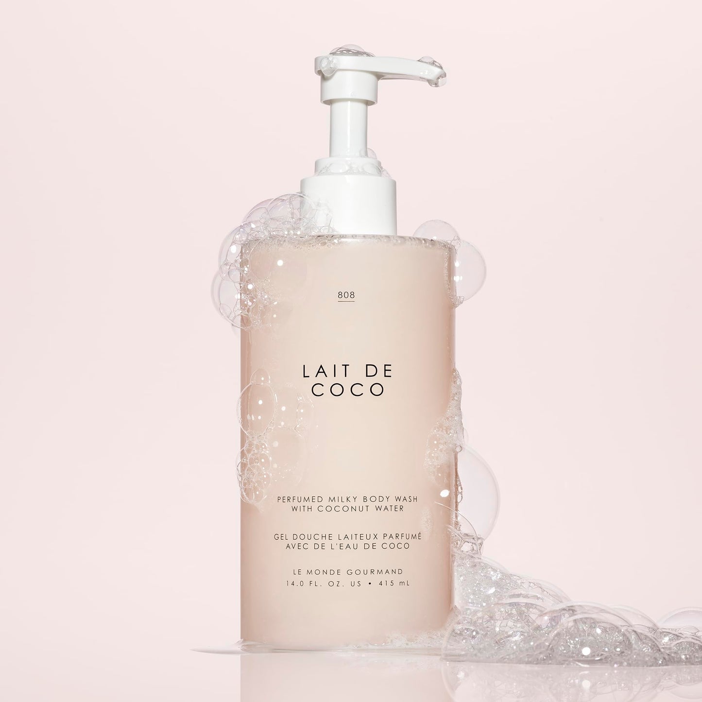 Le Monde Gourmand Lait de Coco Perfumed Milky Body Wash - 14 fl oz (414 ml) - Vanilla, Praline, Warm Notes Beauty & Personal Care Le Monde Gourmand