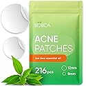 BIORICA Pimple Patches for Face with Tea Tree Oil 216 pcs. Hydrocolloid Acne Pimple Patches. Blemish Patches, Acne Dots, Pimple Stickers, Acne Patch Beauty & Personal Care BIORICA