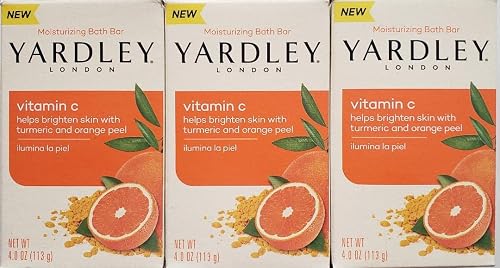 Yardley London Vitamin C Moisturizing Bath Bar With Tumeric and Orange Peel 4oz (Pack of 3) Beauty & Personal Care Generic