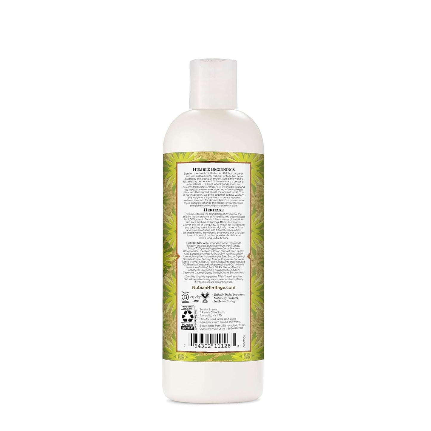 Nubian Heritage Lotion Body Hemp&Vetiver Beauty & Personal Care Nubian Heritage