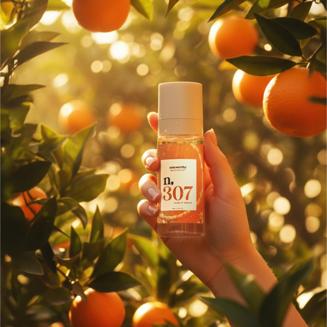 Noteworthy n,307 Sunlit Grove Body Mist - Mandarin • Clementine • Basil • Sandalwood • Cypress • Vanilla Milk | Refreshing, Light, Gender-Neutral Beauty & Personal Care Noteworthy