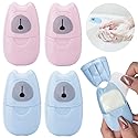 NANASO 4 Boxs(200 Sheets) Paper Soap,Mini Portable Travel Soap Paper Sheets,Disposable Soap Paper for Outdoor,Camping, Hiking,Hand Washing Bath Beauty & Personal Care NANASO