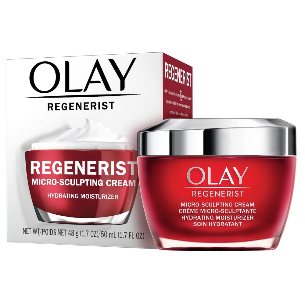 OLAY Regenerist Micro-Sculpting Cream, FRAGRANCE FREE, Moisturizer 1.7 oz (48 g) - MicroSculpting Micro Sculpting Beauty & Personal Care Olay
