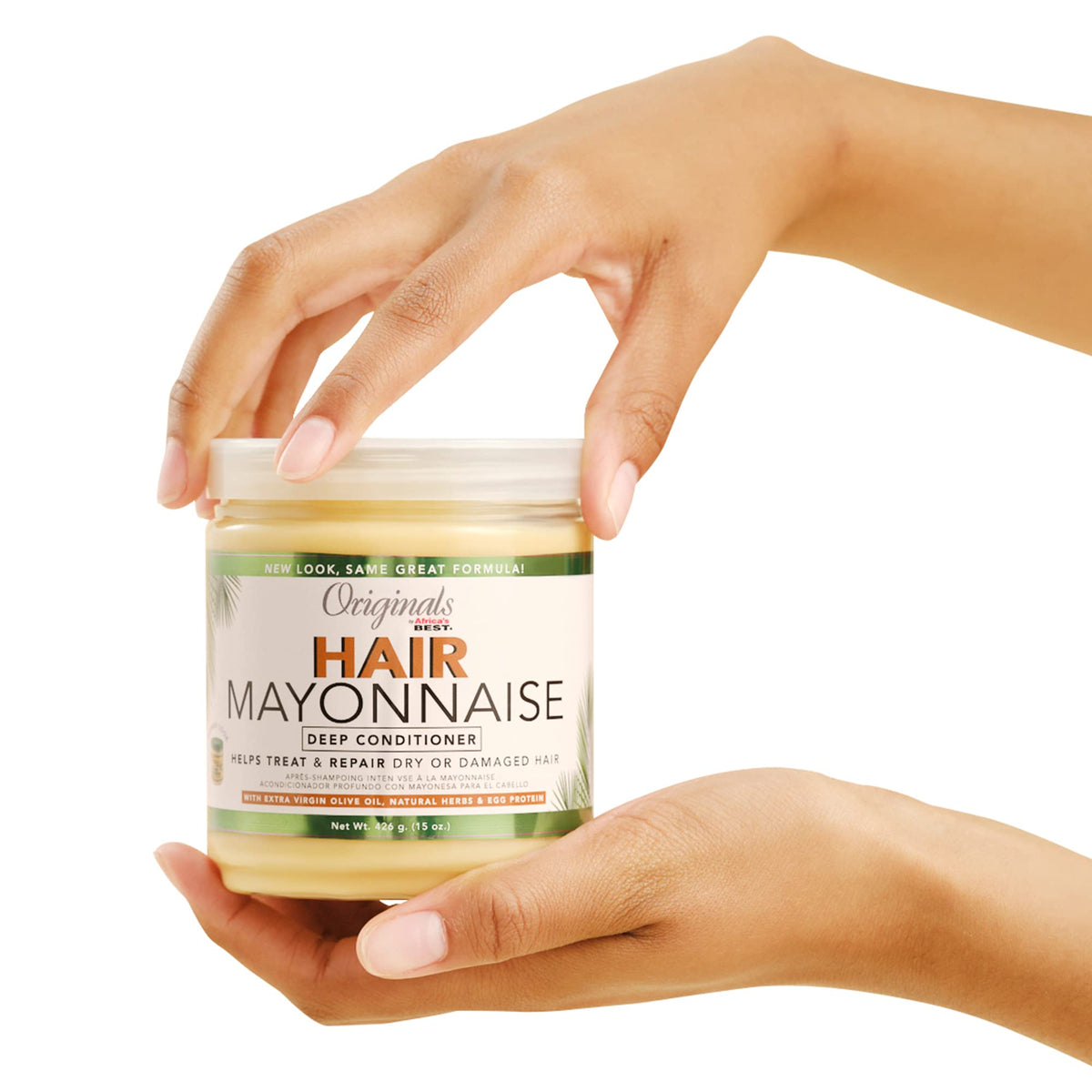 Originals by Africa's Best Hair Mayonnaise Conditioner, 15 oz Jar, Enriched with Natural Botanical Herbal Extracts and Olive Oil to Deep Condition and