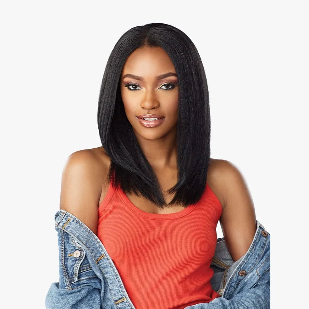 Sensationnel Curls Kinks & Co Textured Clip In Human Hair Blend Hair Extension 9Pcs - Alpha Woman 12 Inch (Color:4 MEDIUM BROWN)