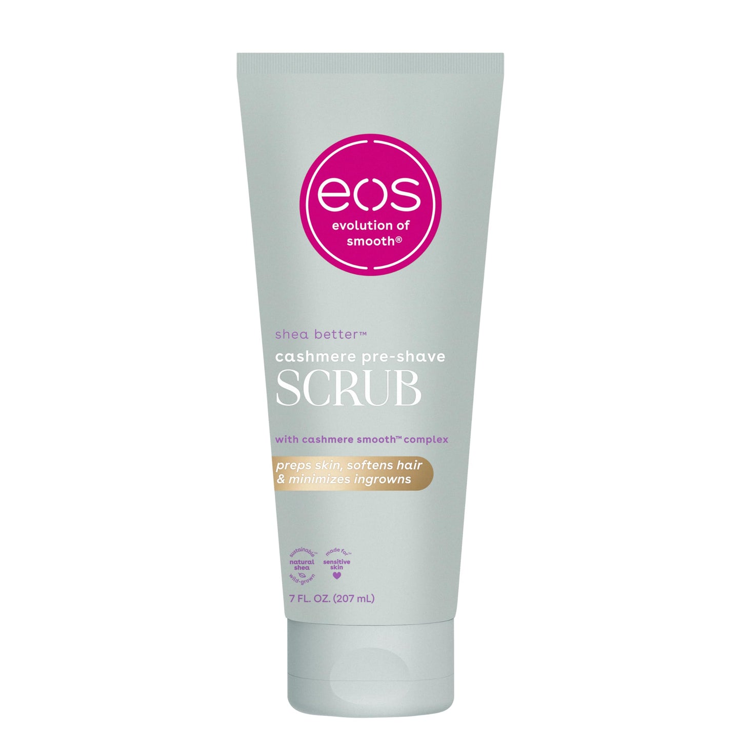 eos Cashmere Skin Collection Pre-Shave Scrub - Vanilla Cashmere, Exfoliating Body Scrub, Hydrating, Shea Sugar, 7 fl oz Beauty & Personal Care eos