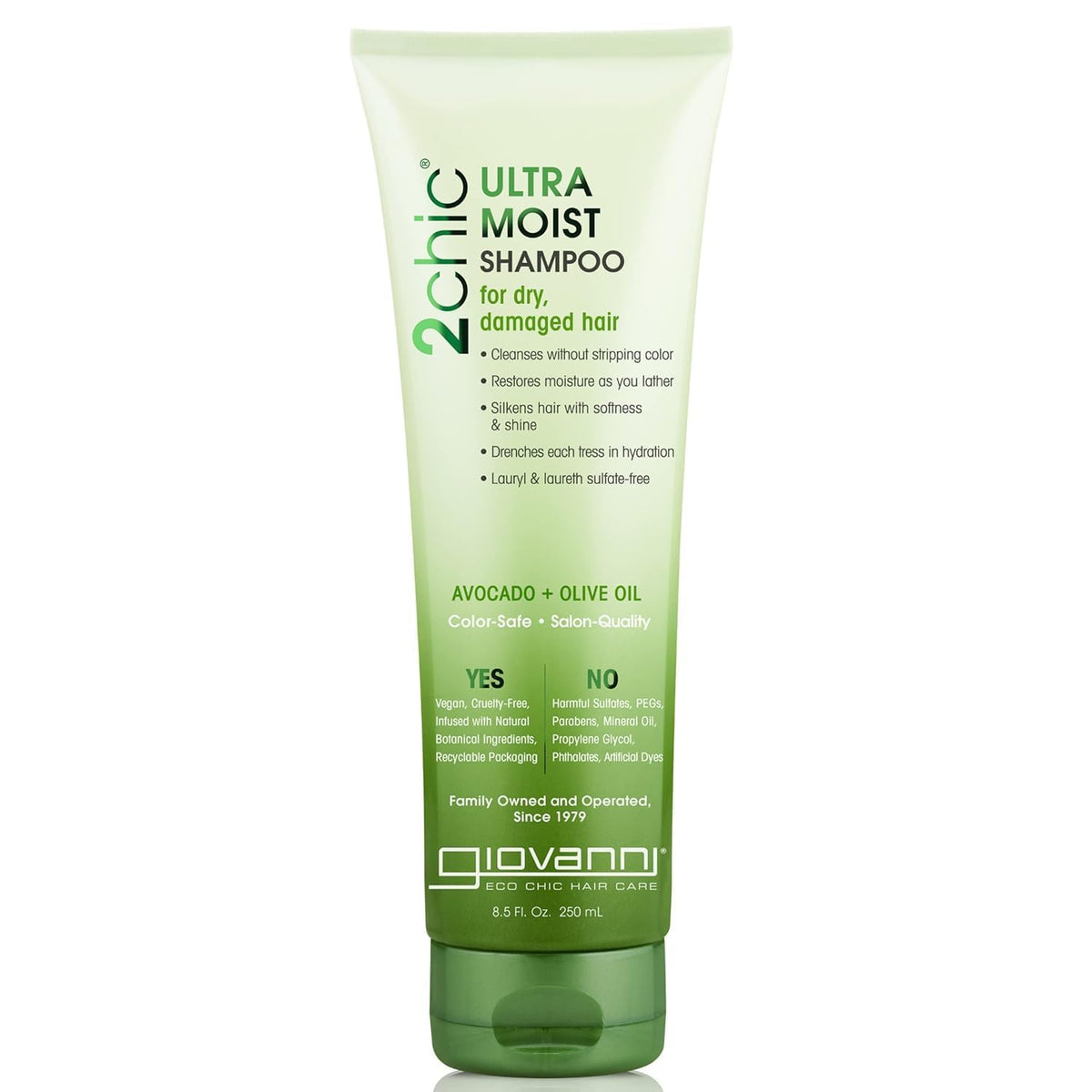 GIOVANNI 2chic Ultra-Moist Shampoo, Avocado & Olive Oil, 8.5 fl oz