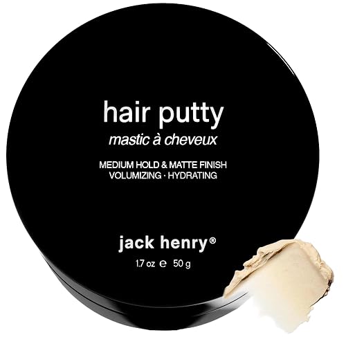 Jack Henry Hair Putty - Natural Matte Finish Styling Paste for Men - Medium Hold, Lightweight, Non-Greasy - With Mango Butter & Broccoli Seed Oil Beauty & Personal Care Jack Henry