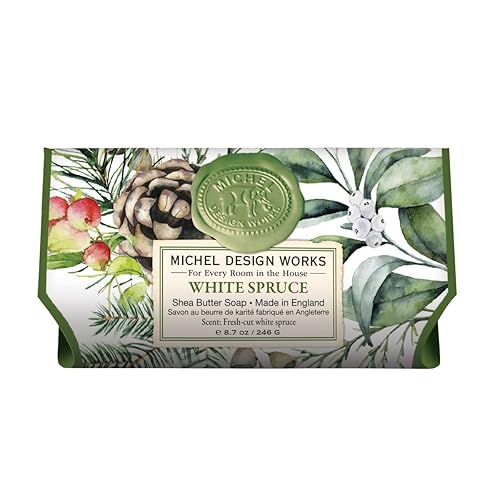 Michel Design Works Large Bath Soap Bar, White Spruce Beauty & Personal Care Michel Design Works