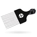 LEADUWAY Hair Pick, Hair Comb, Metal Pick Comb, Detangle Wig Braid Hair Styling Comb, Black, 1 PACK Beauty & Personal Care LEADUWAY