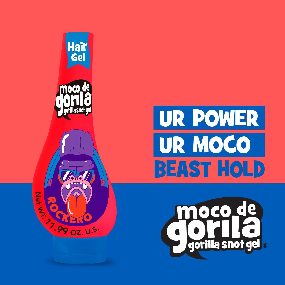 Moco de Gorila Explosive Rocker Hair Styling Gel, Long-Lasting Hold, Reactivatable with Water, 11.92 Oz Squeezable Bottles (Pack of 3) Beauty & Personal Care Moco de Gorila