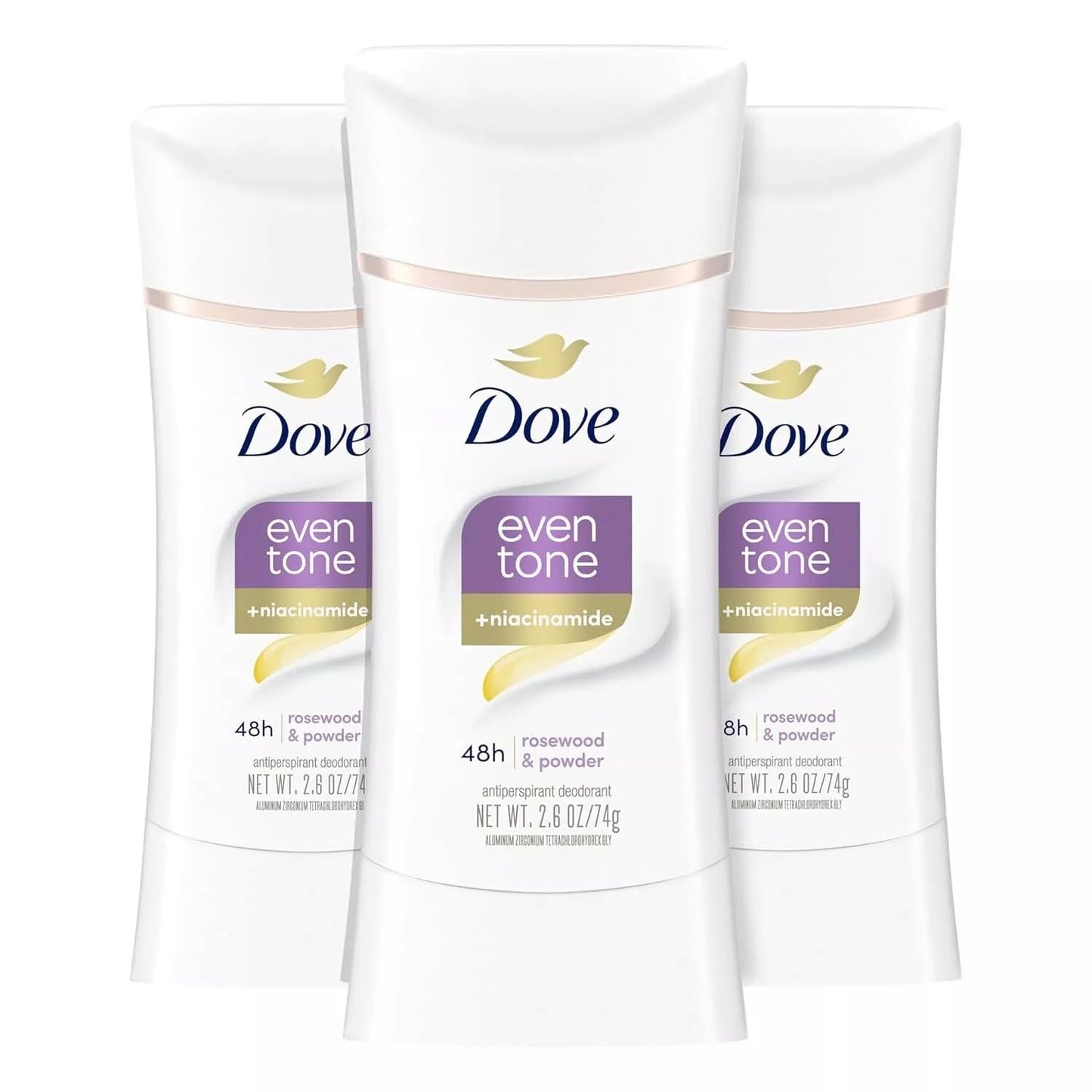 Dove Even Tone Antiperspirant Deodorant for Uneven Skin Tone Restoring Powder Sweat Block for All-Day Fresh Feeling 2.6 oz 3 Count Beauty and Personal Care Dove