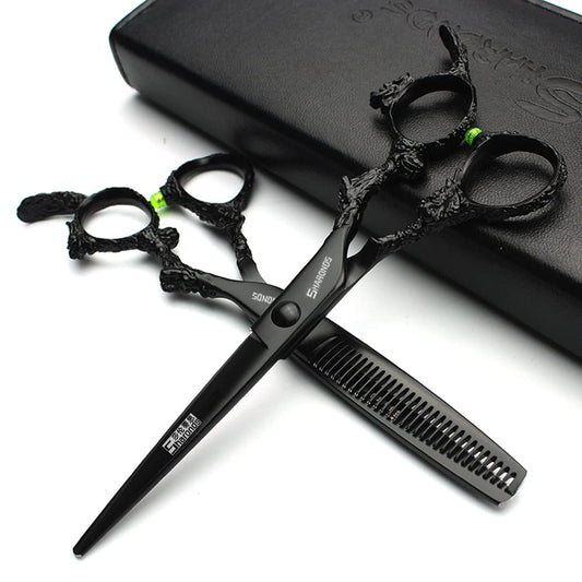 6 inch hair stylist barber scissors 440C hairdressing(6 inch 2PC)
