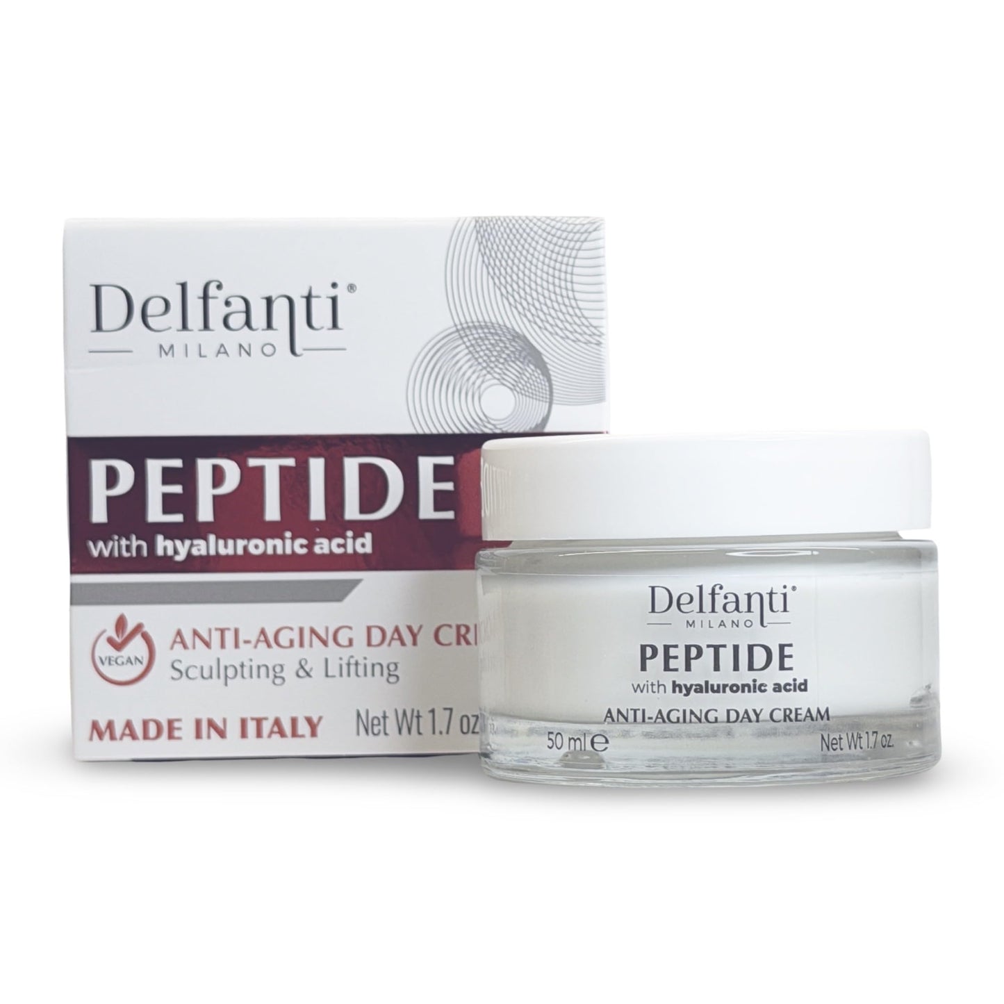 Delfanti-Milano • PEPTIDE with Hyaluronic Acid • ANTI-AGING DAY CREAM • Made in Italy Beauty & Personal Care Delfanti-Milano