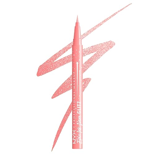 NYX PROFESSIONAL MAKEUP Epic Ink Glitz Liner, Waterproof Metallic Liquid Eyeliner with Vegan Formula - Bootcut Bling (Shimmer Bubblegum Pink) Beauty & Personal Care NYX PROFESSIONAL MAKEUP